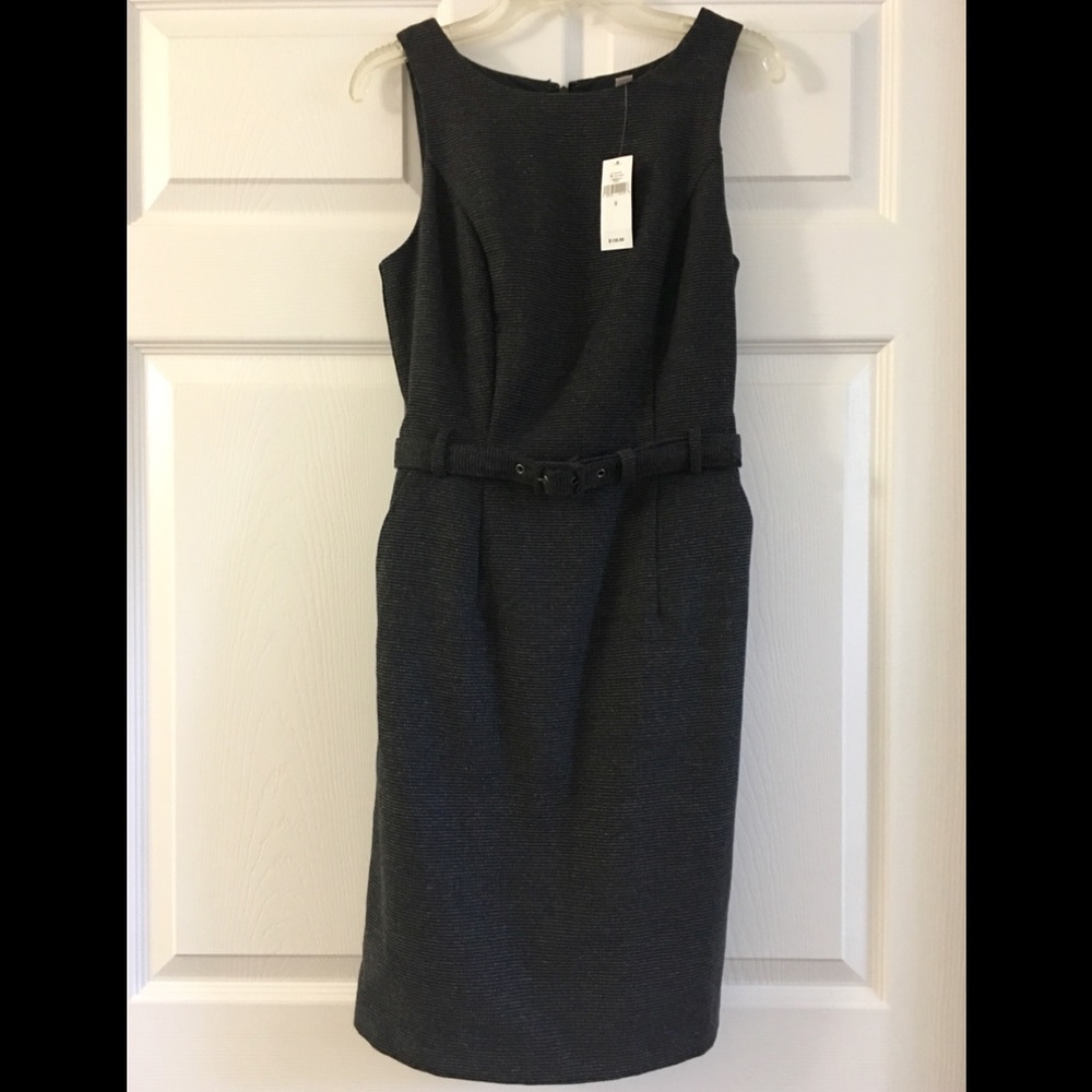 Banana Republic charcoal grey dress with pockets